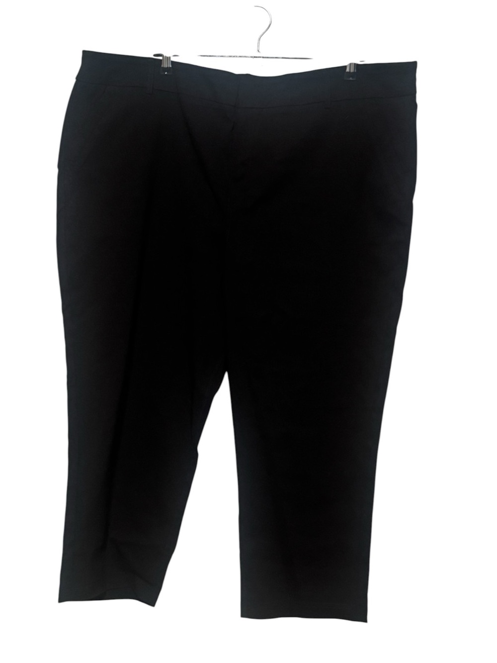 Mario Serrani Black Flat-Capri Pants 2X
